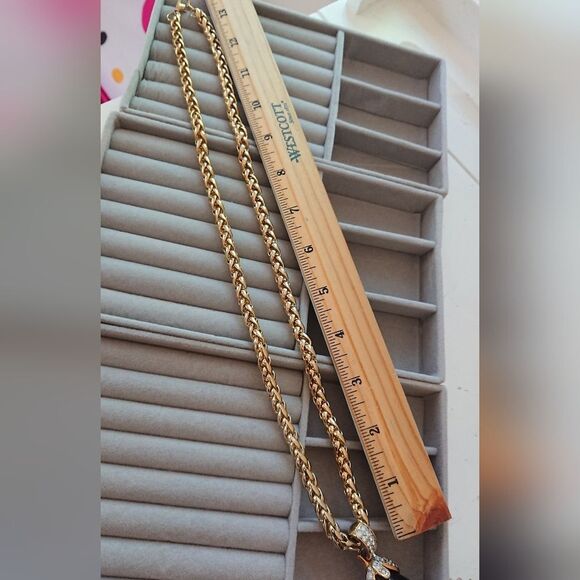 Craft OVERSIZED Chunky Rope Chain Amber Necklace - Picture 6 of 15